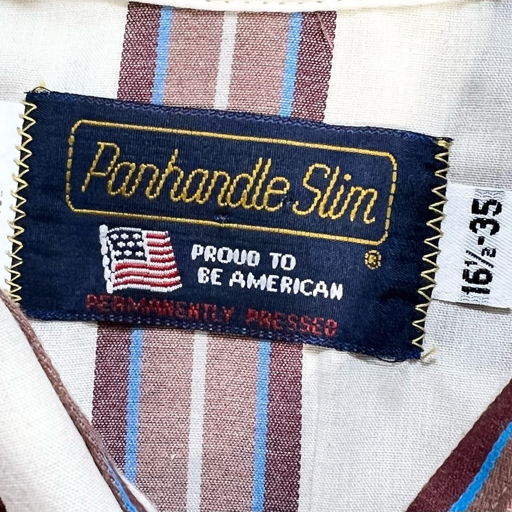 VINTAGE Panhandle Slim western rodeo show shirt stripe snap pearl button 70s 80s - Picture 8 of 11